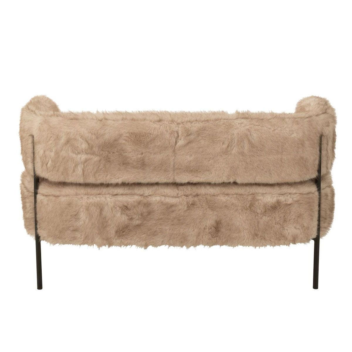 Paris Prix Canapé 2 Places Imitation Fourrure  Bun  133cm Taupe