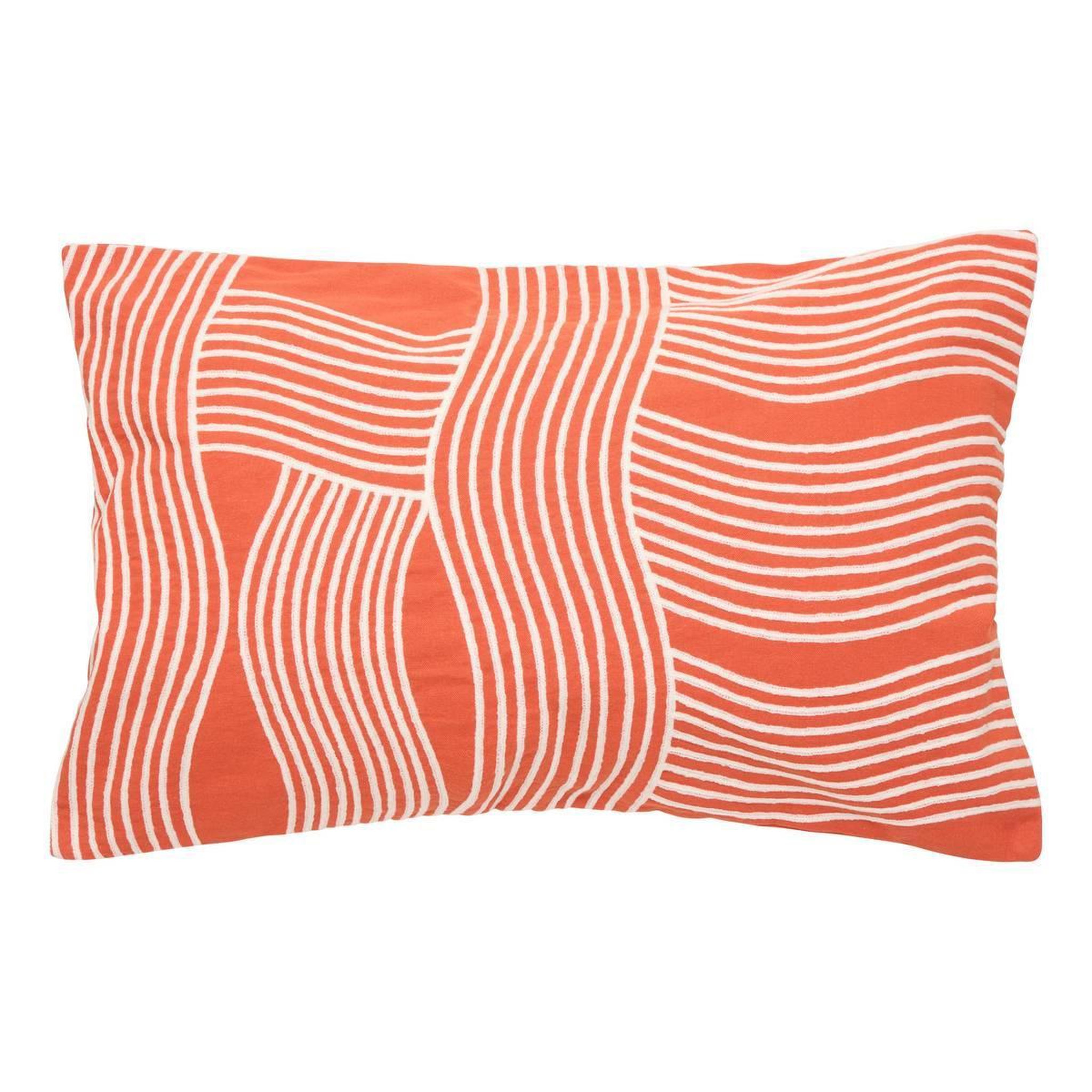 ATMOSPHERA Coussin déco en coton  nippon line  38x58cm orange