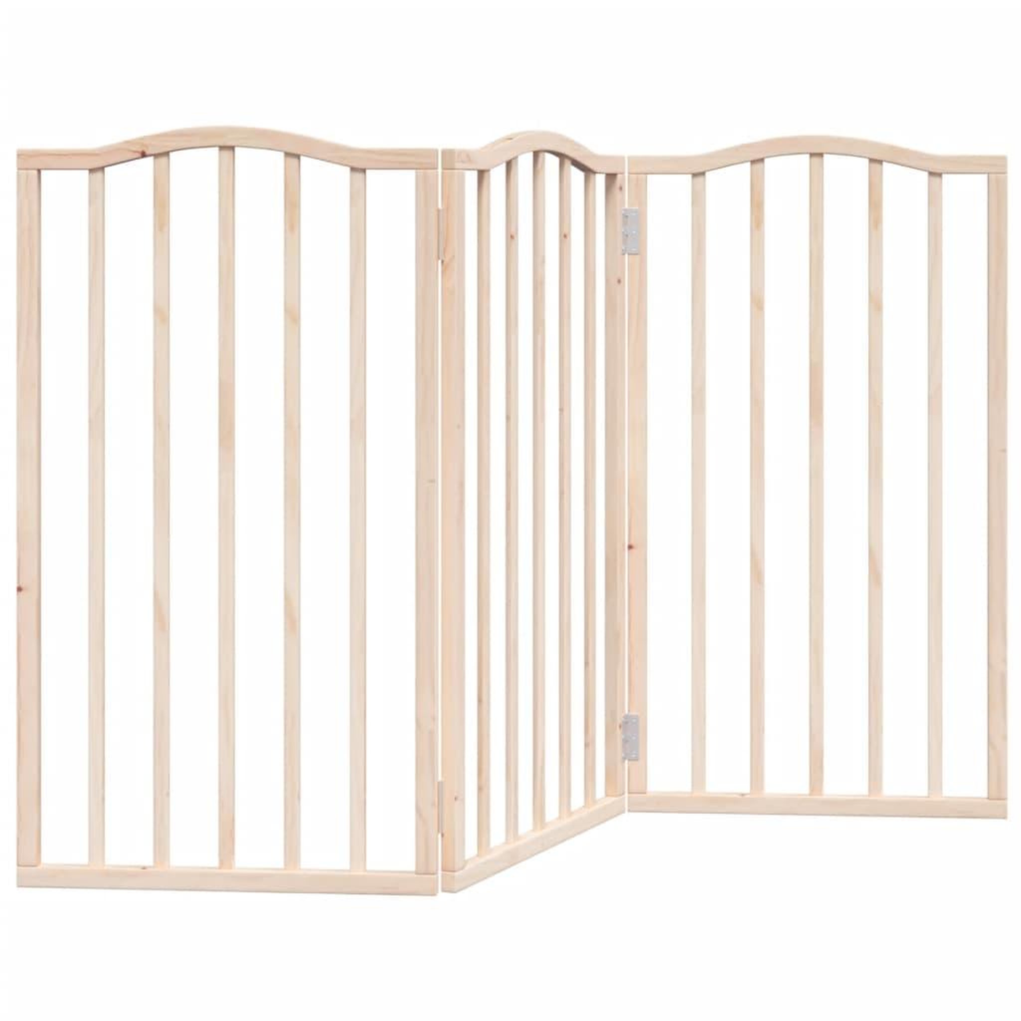 Voir la diapositive 2 : VIDAXL Barriere pour chien pliable 3 panneaux 150 cm bois de peuplier