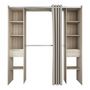 Voir la diapositive 2 : Demeyere DEMEYERE Kit dressing 2 colonnes + 2 penderies + 2 tiroirs - Décor Chene Shannon - L 115 x P 50 x H 203 cm - DANA