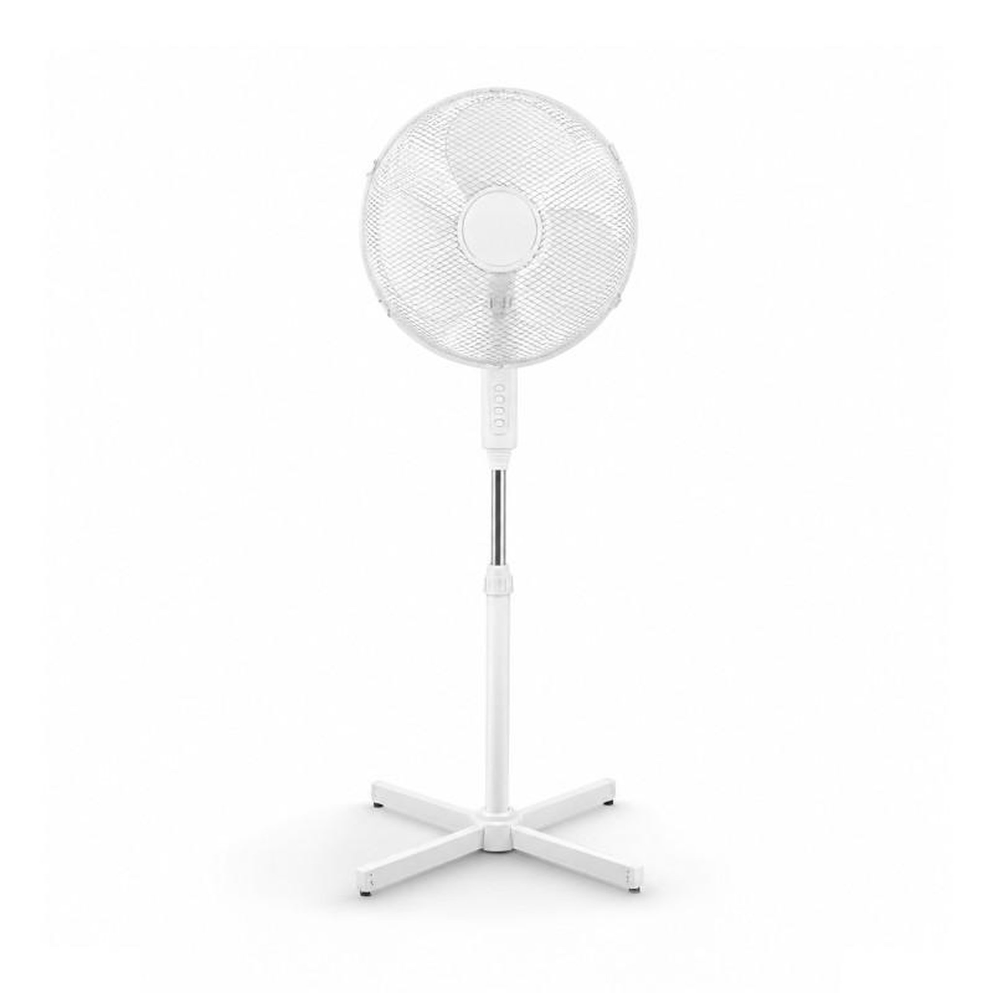 Voir la diapositive 4 : Ventilateur Sur Pied Silencieux 40 Cm – Blanc 40w