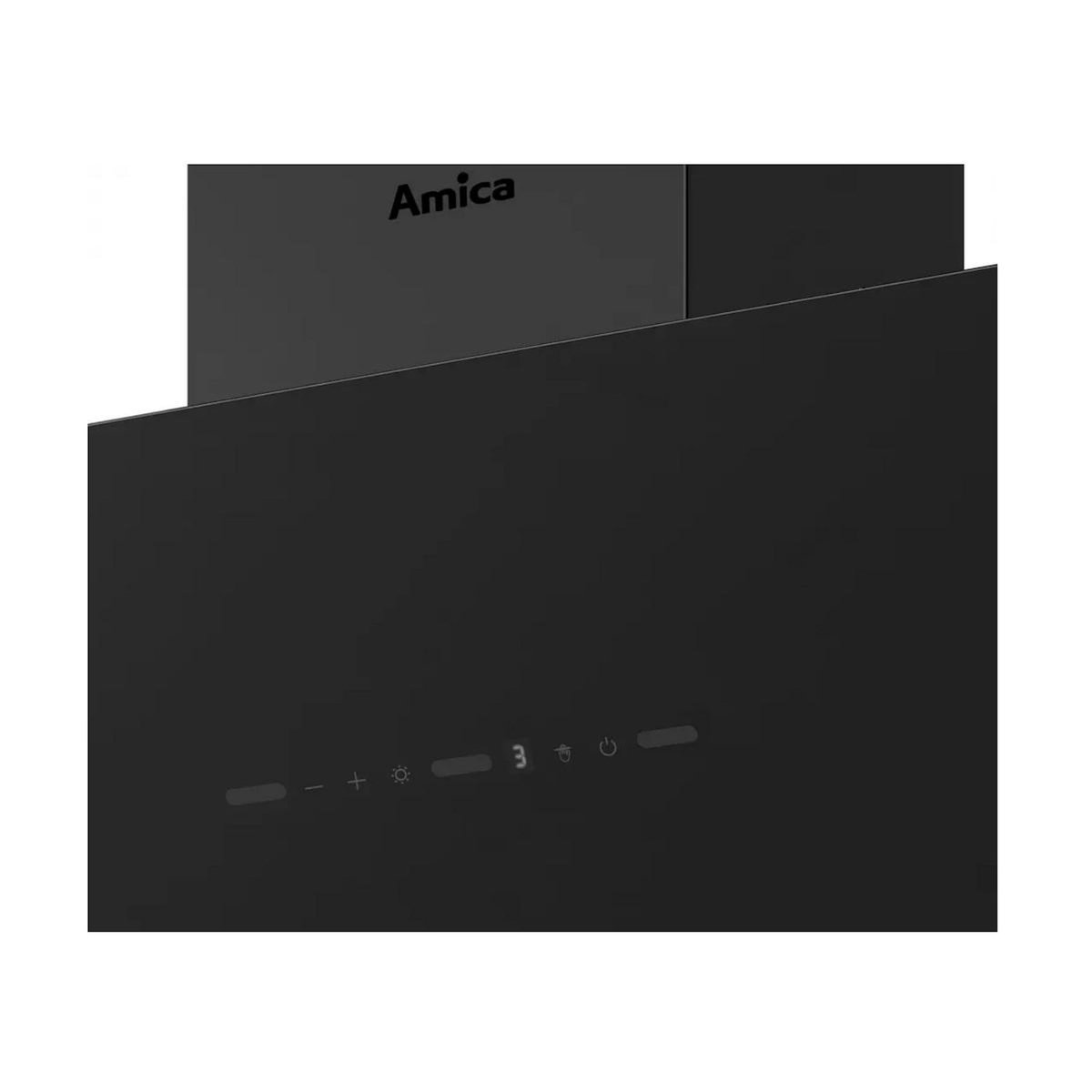 Amica Hotte décorative inclinée 60cm 594m3/h noir - AHIGN9600A++