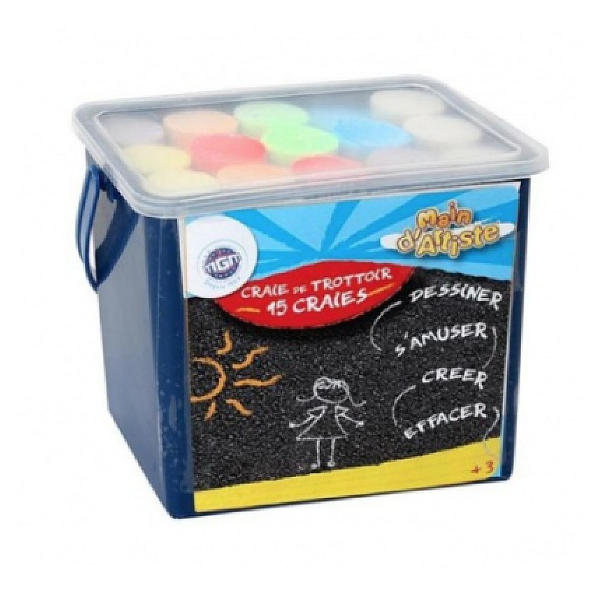 MGM Boite de 15 craies de couleur - 10CM