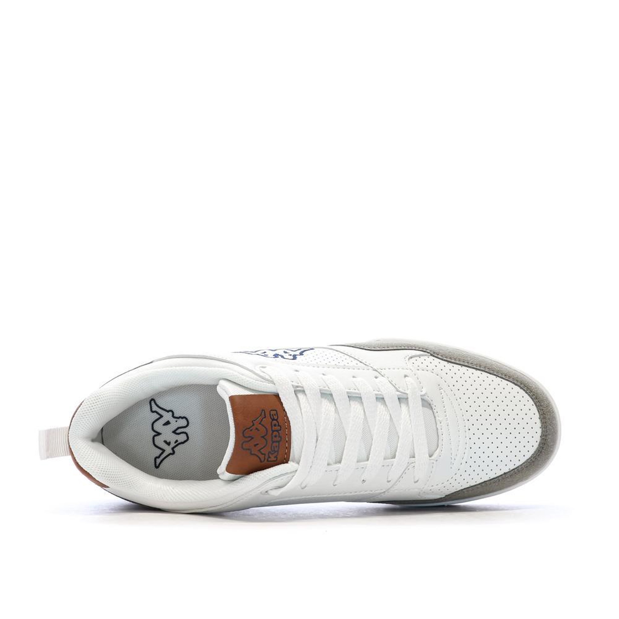 Voir la diapositive 3 : KAPPA Baskets Blanches/Taupes Homme Kappa Logo Manis