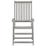 Voir la diapositive 3 : VIDAXL Chaises inclinables de jardin lot de 2 Gris Bois solide acacia