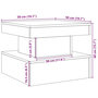 Voir la diapositive 6 : VIDAXL Table basse avec lumieres LED vieux bois 50x50x40 cm
