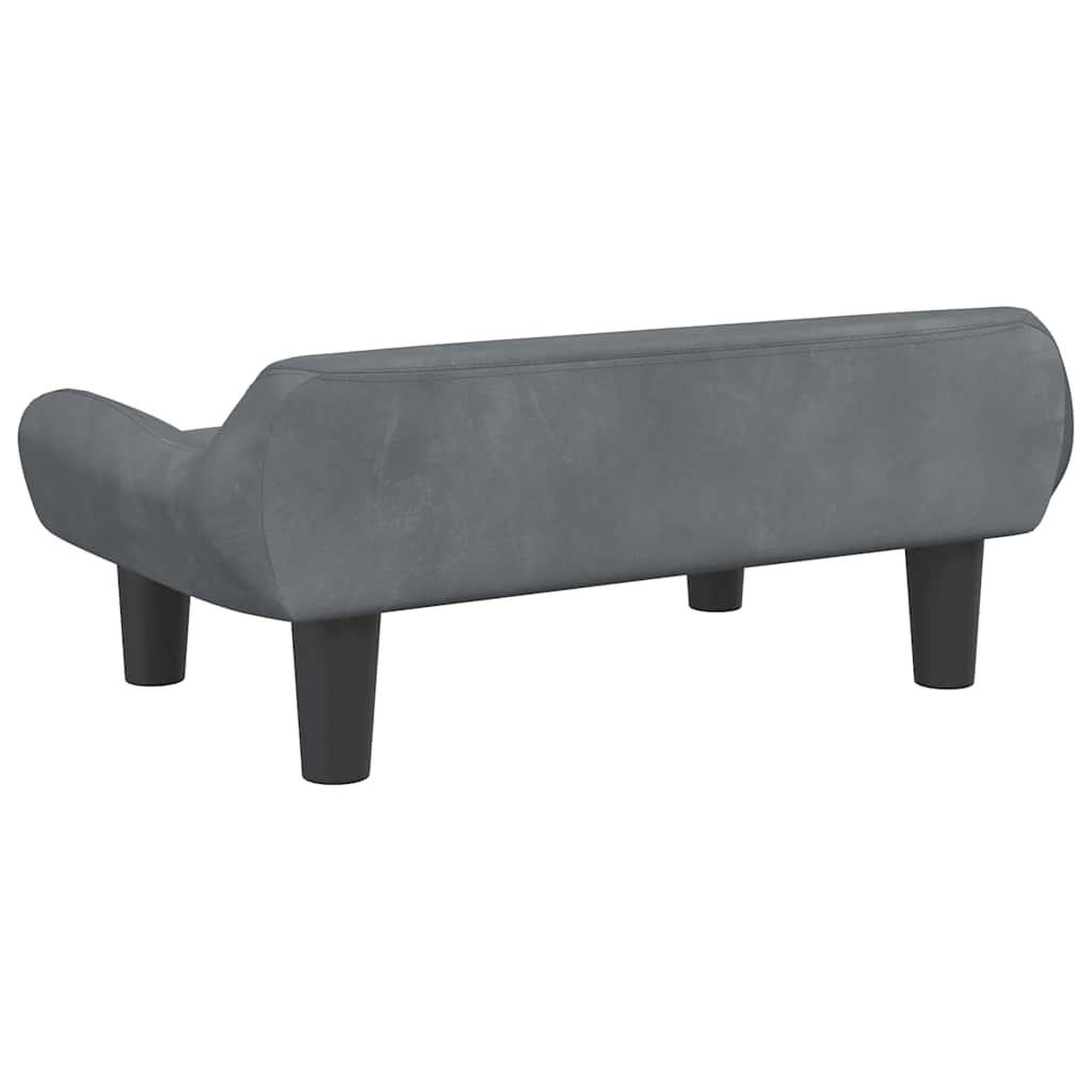 Voir la diapositive 5 : VIDAXL Lit pour chien gris fonce 70x40x24 cm velours