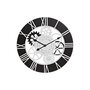 MARKET24 Horloge Murale DKD Home Decor Bois Noir Blanc Fer Engrenage (60 x 4 x 60 cm)