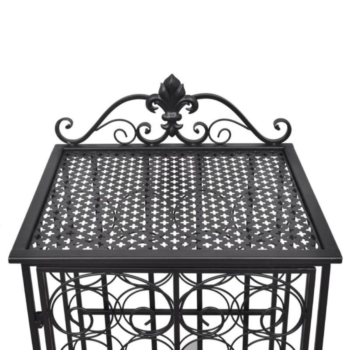 VIDAXL Casier à bouteilles pour 28 bouteilles Métal