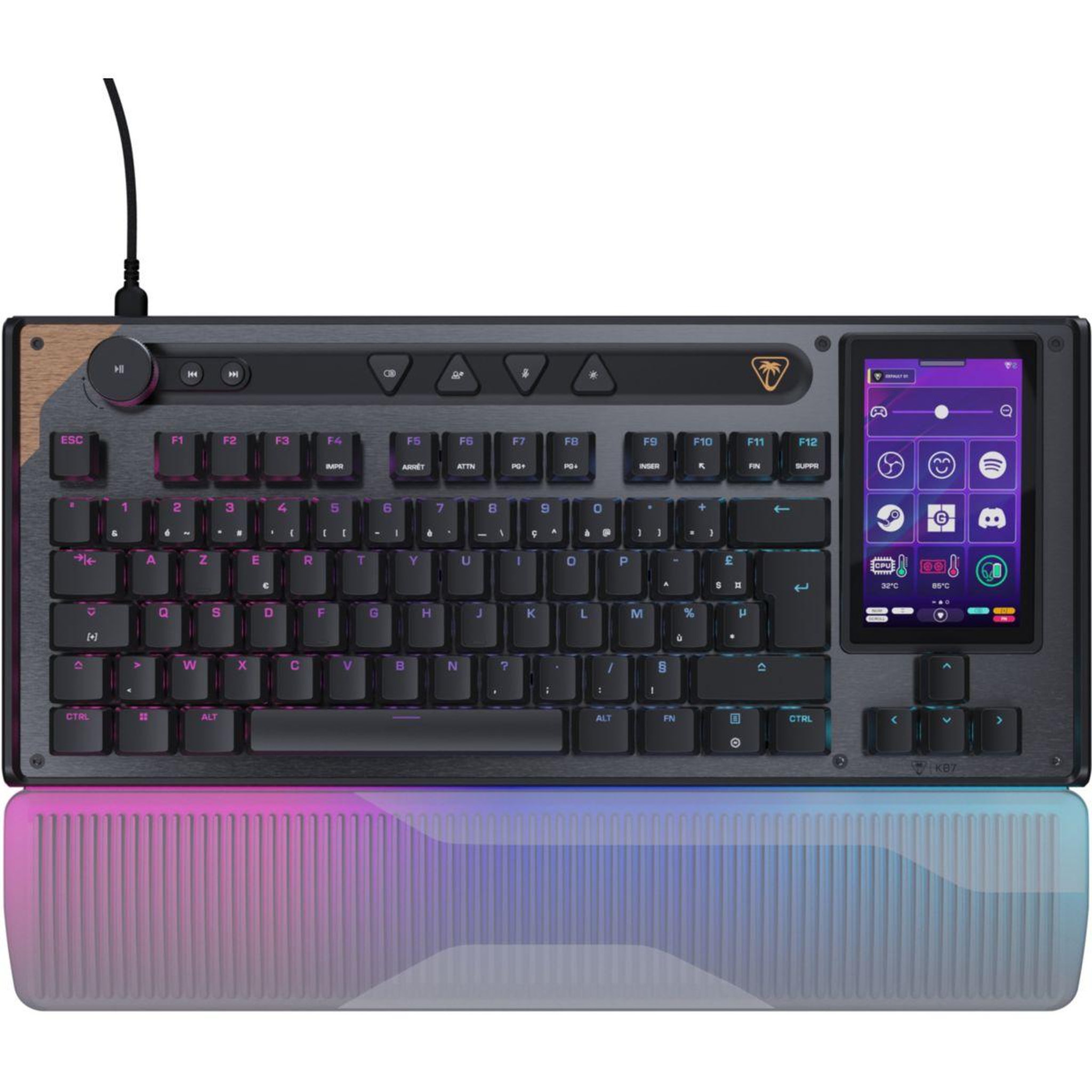 Voir la diapositive 2 : Turtle Beach Clavier gamer Command KB7 TKL Wired Noir FR