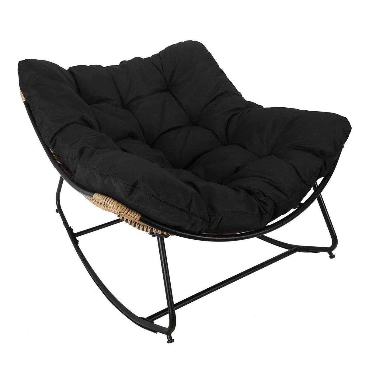 The Home Deco Factory Fauteuil à bascule rembourré Asgar