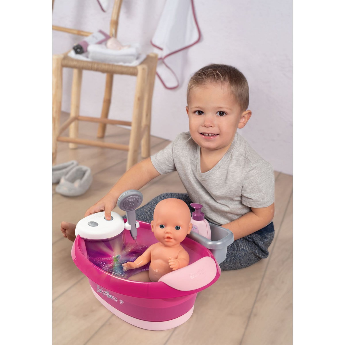 SMOBY Baby Nurse - Baignoire Balnéo électronique 