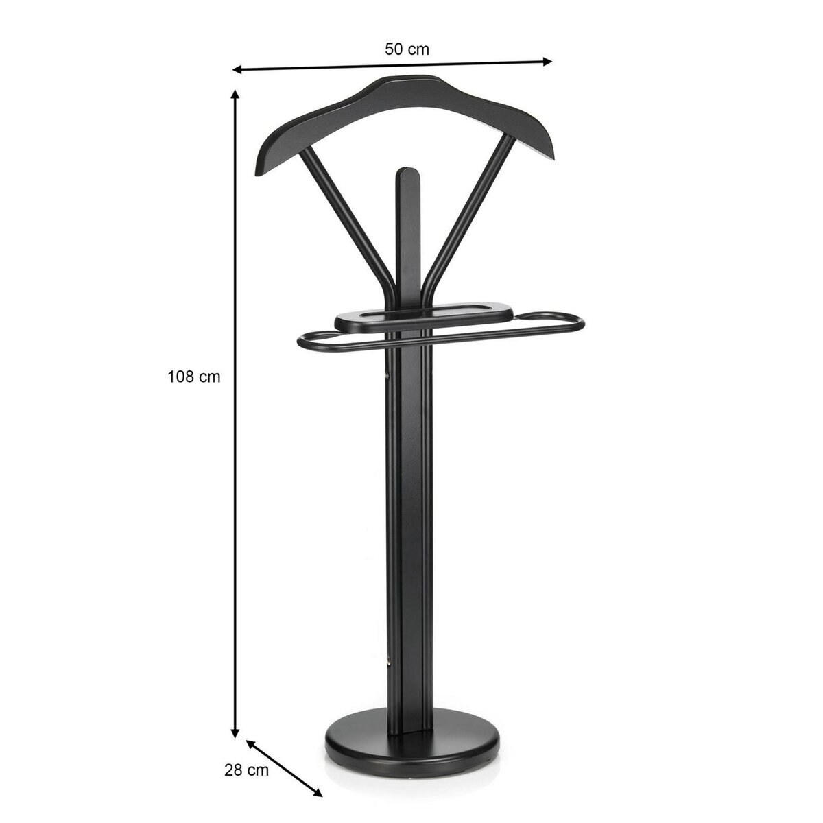 IDIMEX Valet MATTEO en métal et en bois