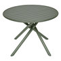 Voir la diapositive 4 : HESPERIDE Table de jardin ronde en aluminium 4 places NEBULLIA