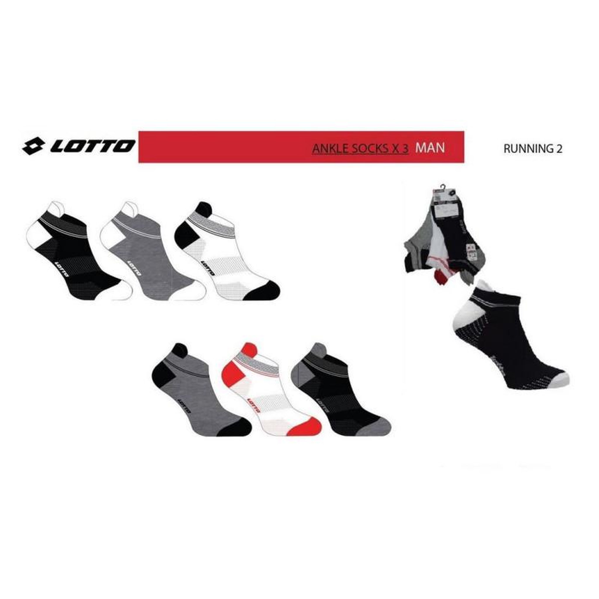 Voir la diapositive 4 : LOTTO Chaussettes Homme LOTTO
