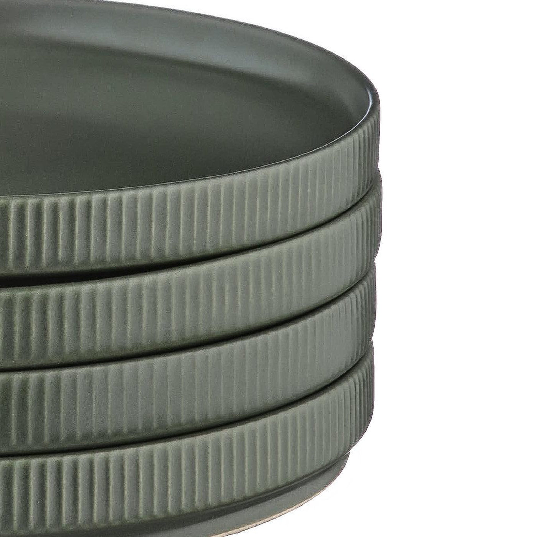 Voir la diapositive 5 : BJORN Assiette scandi ø16,5cm - 4 pièces - olive