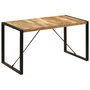 Voir la diapositive 1 : VIDAXL Table a manger 140x70x75 cm Bois de manguier massif