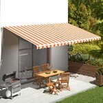 VIDAXL Tissu de remplacement pour auvent Jaune et orange 6x3,5 m