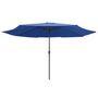 Voir la diapositive 2 : VIDAXL Parasol de jardin avec mat en metal 390 cm bleu azure