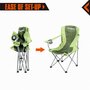KINGCAMP Chaise de camping - Kingcamp - Vert - Sac de transport inclus