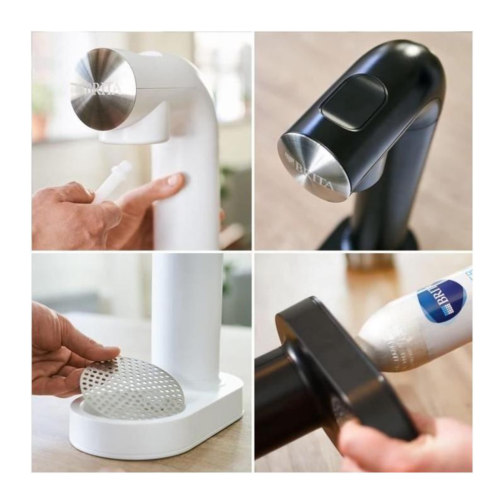 Voir la diapositive 6 : Brita Machine à soda SodaONE noire + 1 cylindre CO2 + 1 bouteille en PET