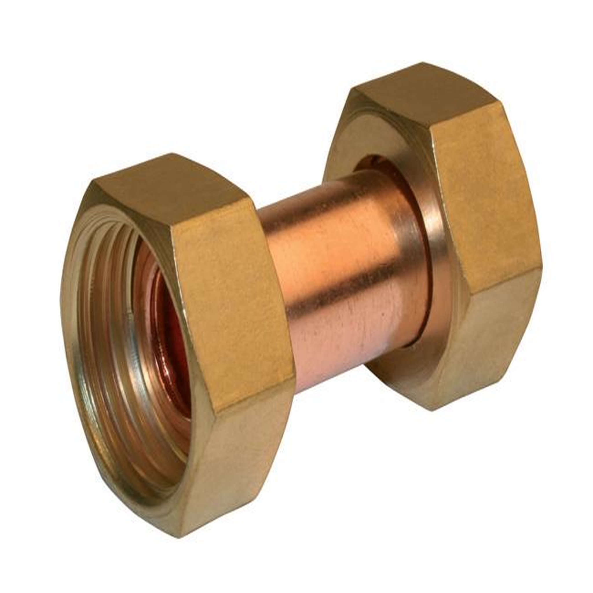 CENTRALE BRICO Raccord droit 2 écrous prisonniers à visser F15x21 - 15x21 pour tube cuivre