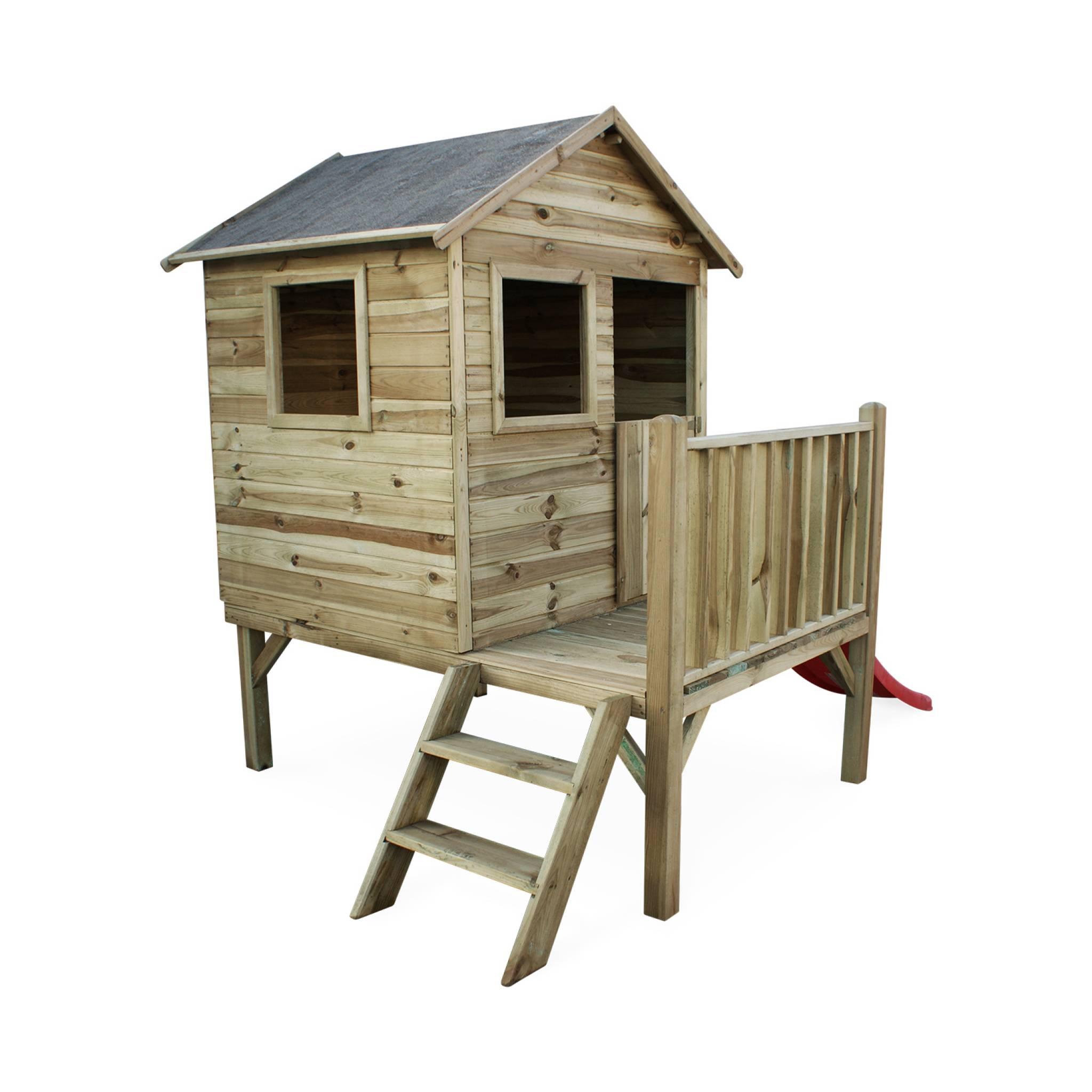 Voir la diapositive 2 : SWEEEK Maisonnette en bois 2m² - Magnolia - cabane pour enfant en pin autoclave