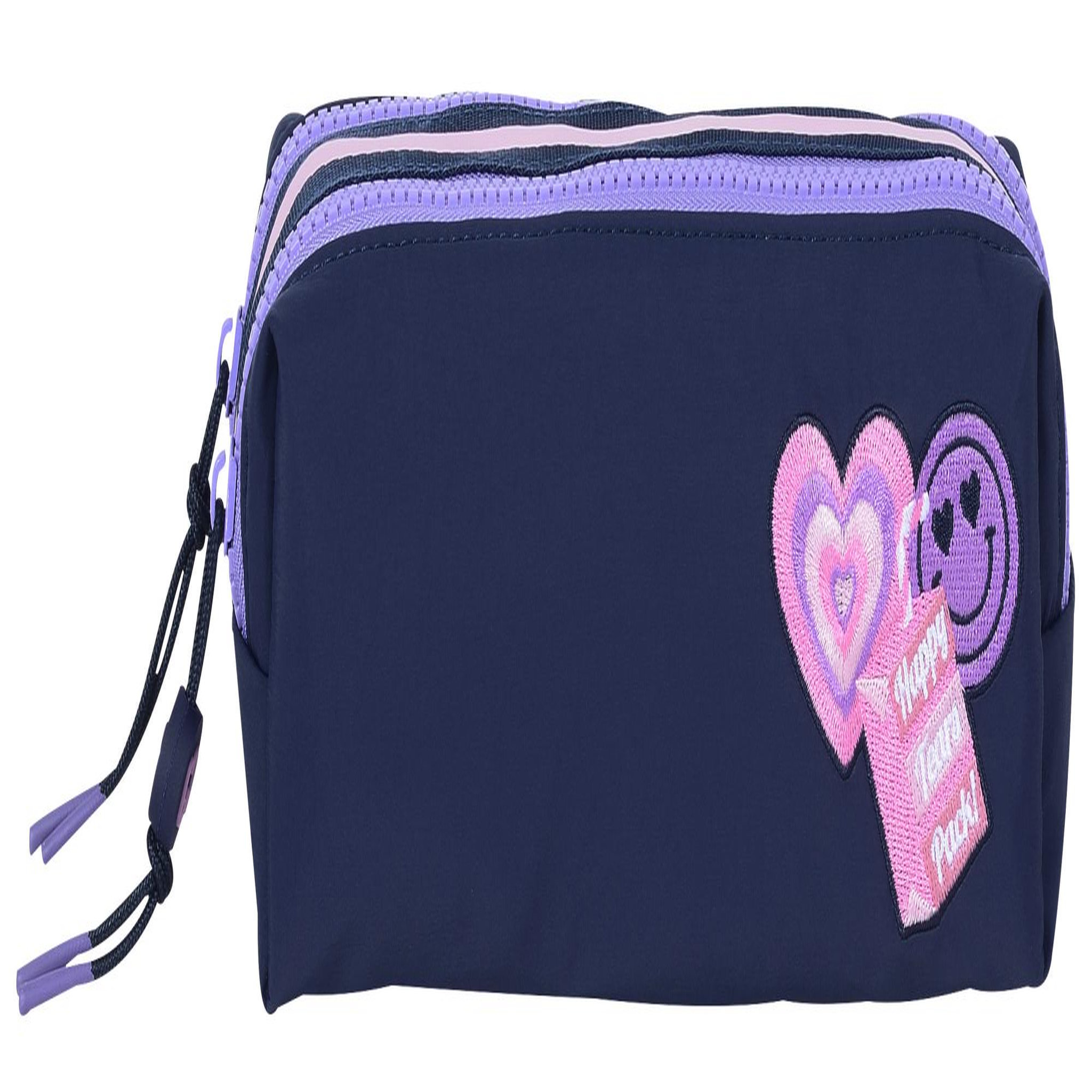 Bagtrotter MARSHMALLOW - Trousse scolaire double compartiment GLIMMED - Bleu nuit - Fille