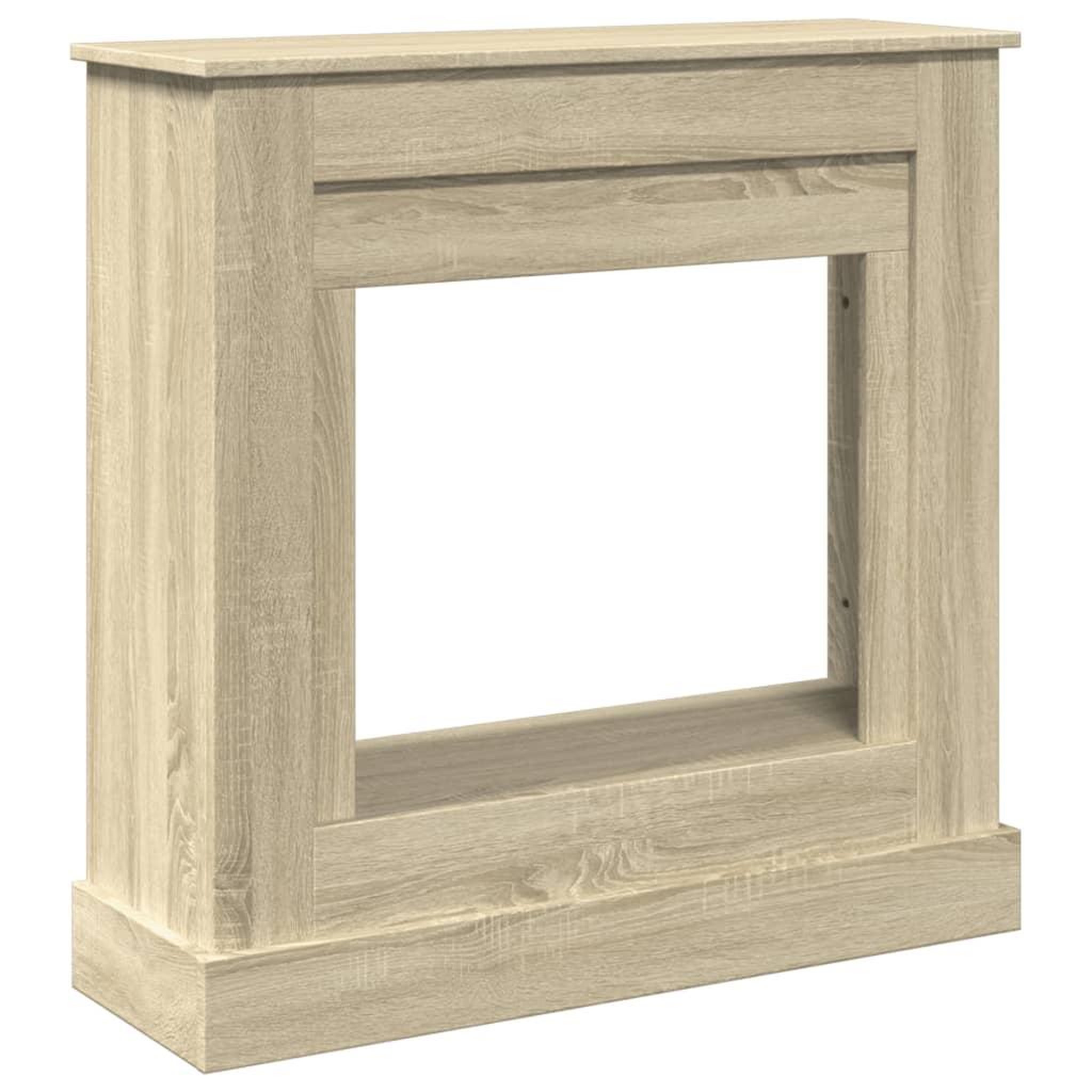 Voir la diapositive 2 : VIDAXL Cadre de cheminee chene sonoma 90x30x90 cm bois d'ingenierie