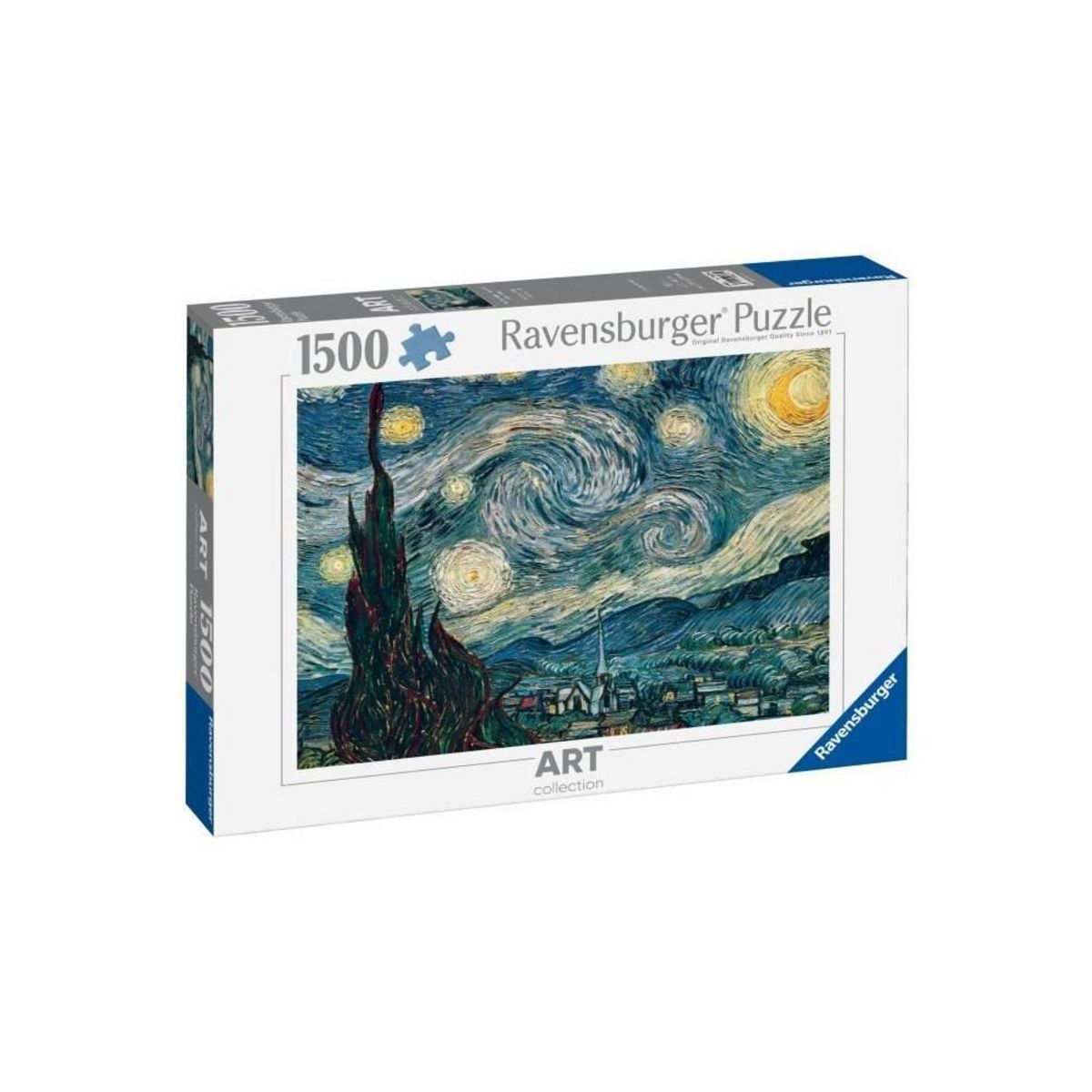 RAVENSBURGER Puzzles - Puzzle 1500 pieces Ravensburger, Vincent Van Gogh: La Nuit Étoilée (80x60cm)