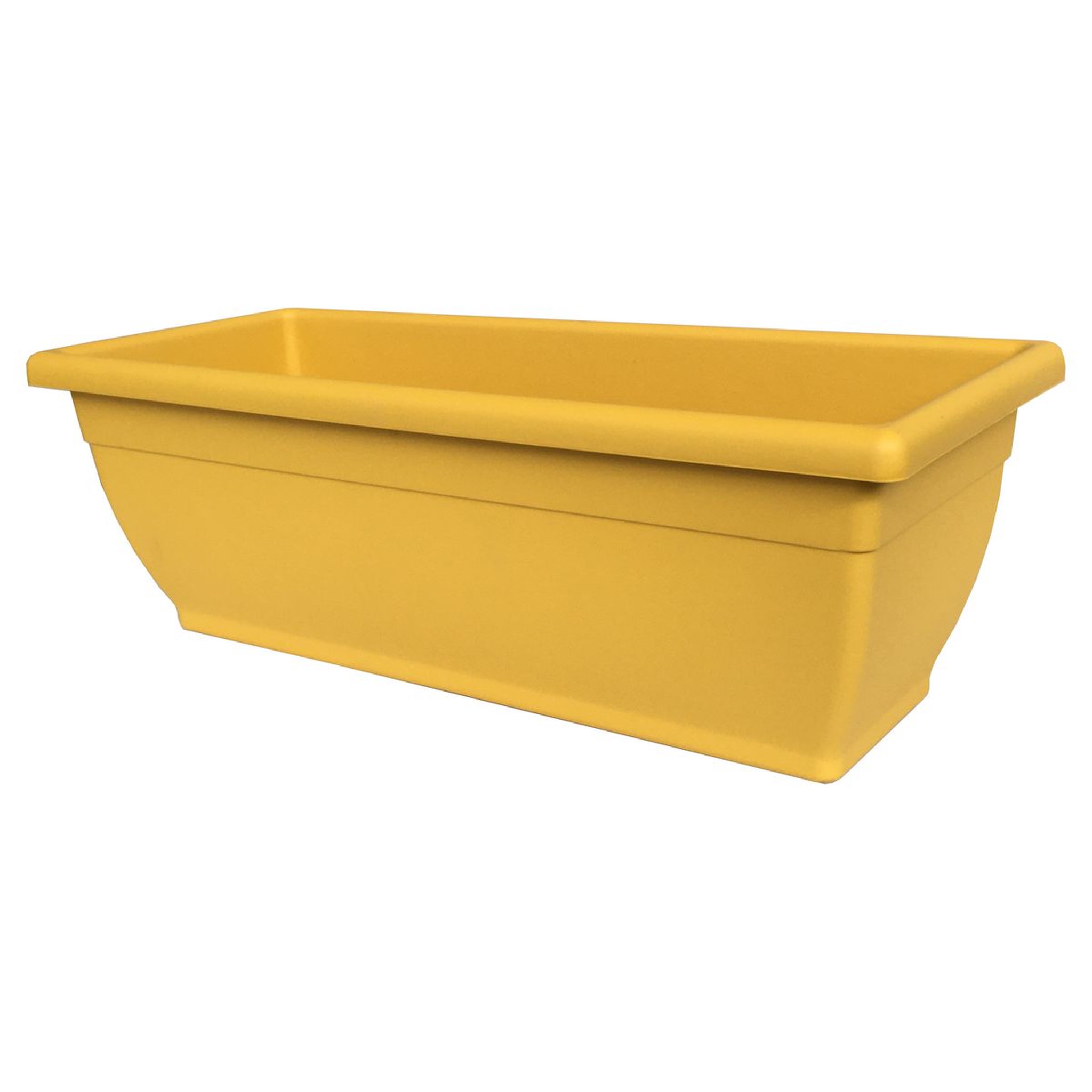 Voir la diapositive 1 : Telcom Jardinière en plastique L50xH20 cm moutarde
