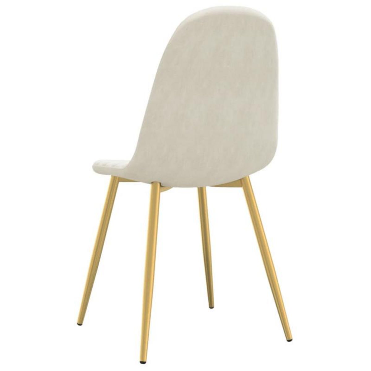 VIDAXL Chaises à manger lot de 2 crème velours