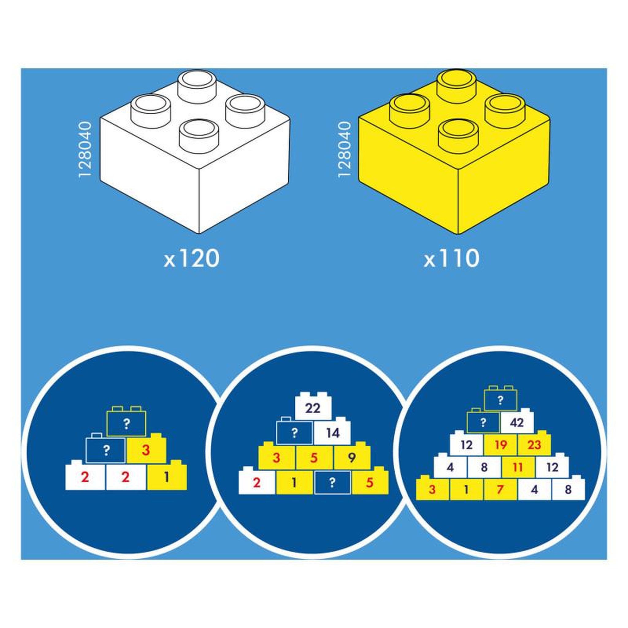 Voir la diapositive 3 : HUBELINO Hubelino Numbers Pyramid Prof. dr. Kortenkamp's Learning Blocks, 2 410214