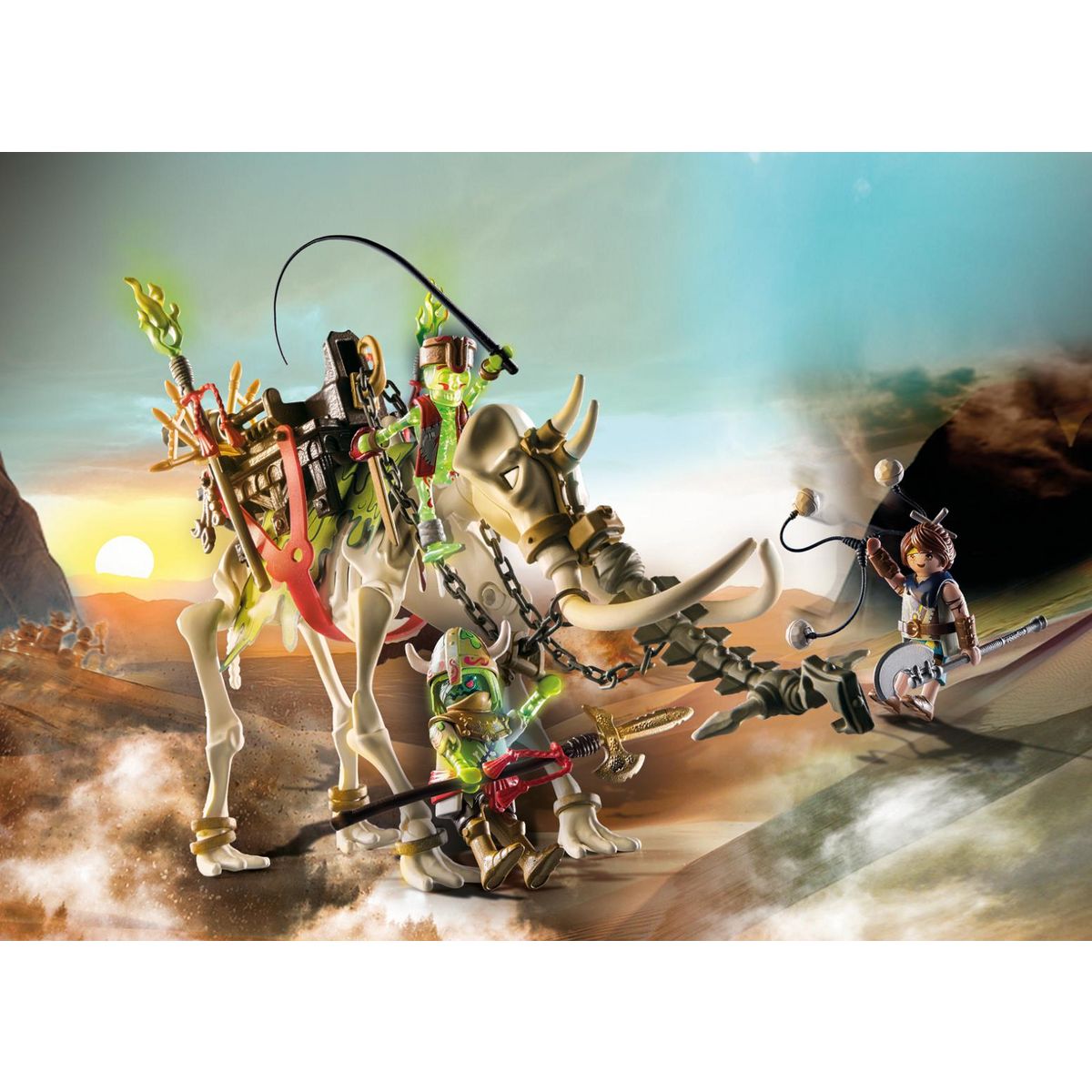 PLAYMOBIL 71027 - Novelmore - Attaque squelette de mammouth