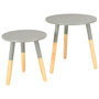 Voir la diapositive 2 : VIDAXL Tables d'appoint 2 pcs Gris Pin massif