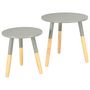 Voir la diapositive 2 : VIDAXL Tables d'appoint 2 pcs Gris Pin massif