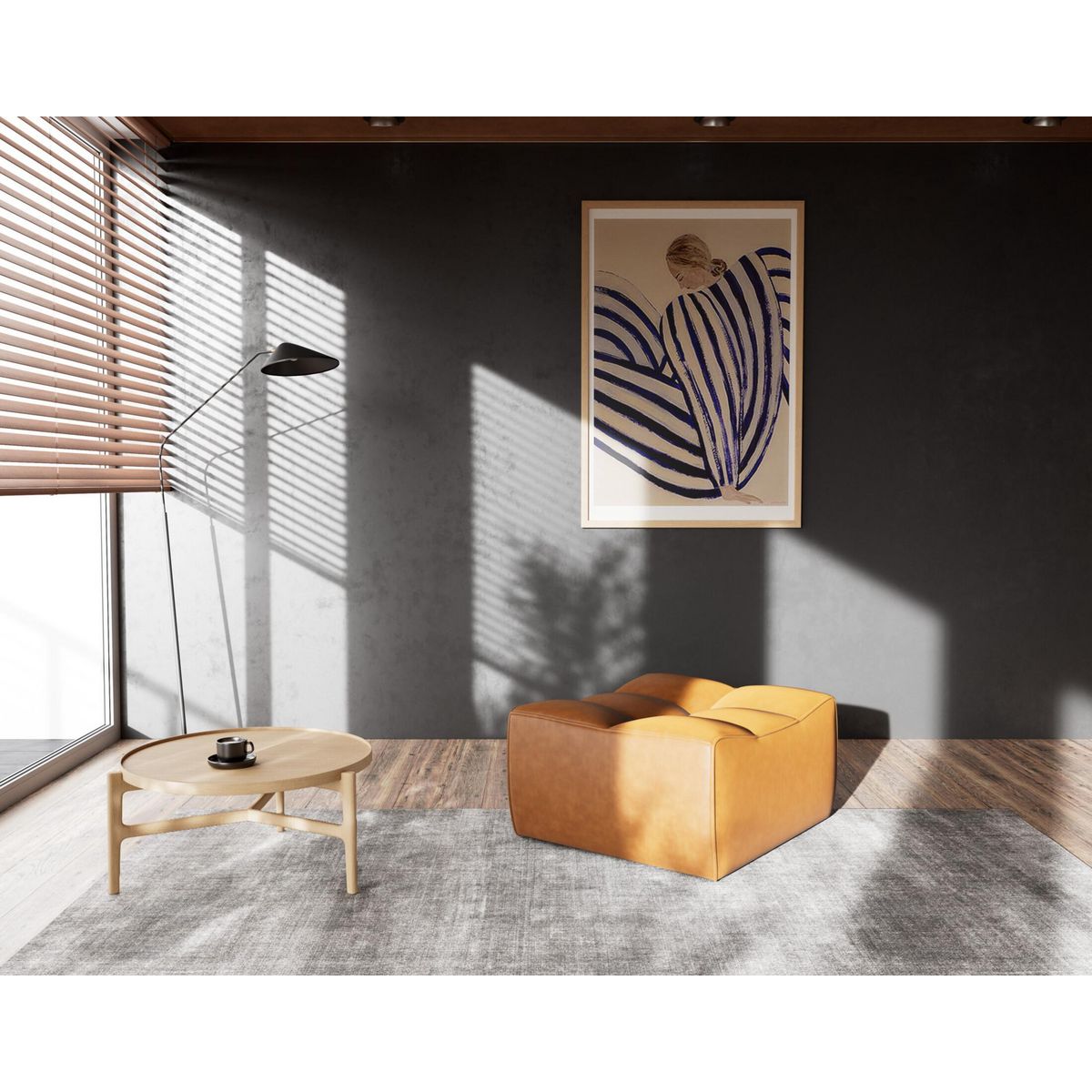 LISA DESIGN Alya - pouf en simili