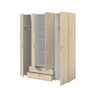 Voir la diapositive 3 : Armoire 4 portes 2 tiroirs L160cm DAISY
