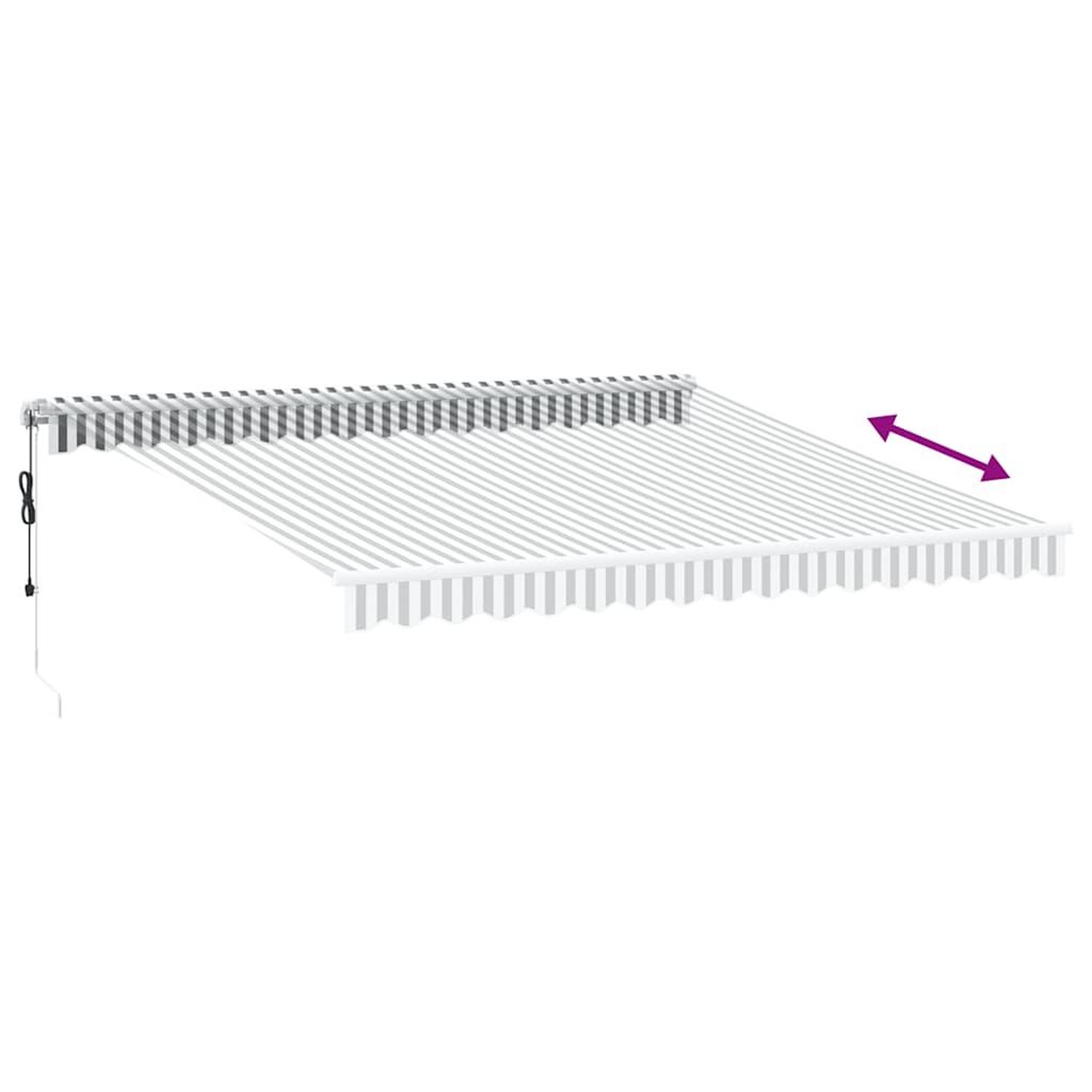 Voir la diapositive 5 : VIDAXL Auvent retractable automatique anthracite et blanc 400x300 cm