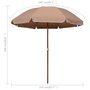 Voir la diapositive 5 : VIDAXL Parasol de jardin avec mat en acier 240 cm taupe