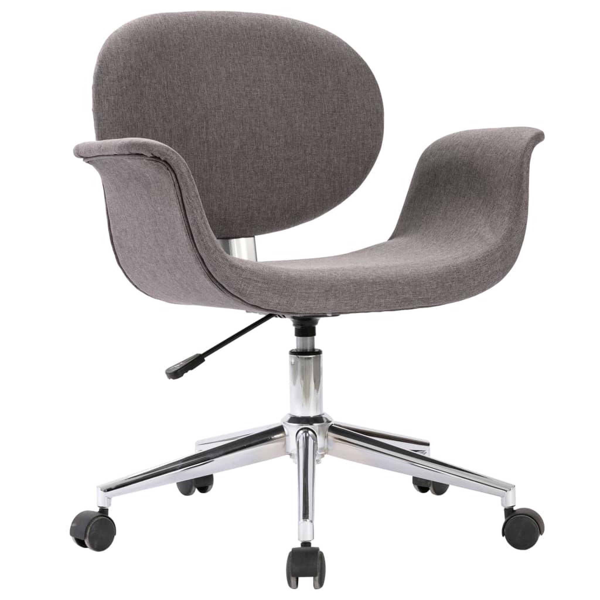 Voir la diapositive 2 : VIDAXL Chaise pivotante de bureau Gris Tissu