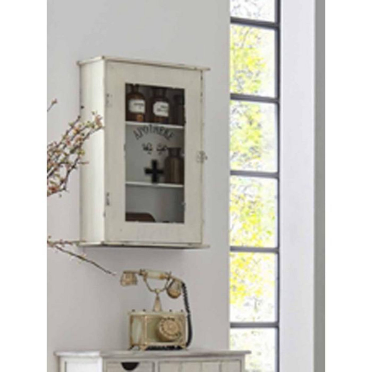 Paris Prix Armoire à Pharmacie Déco  Ronan  62cm Blanc