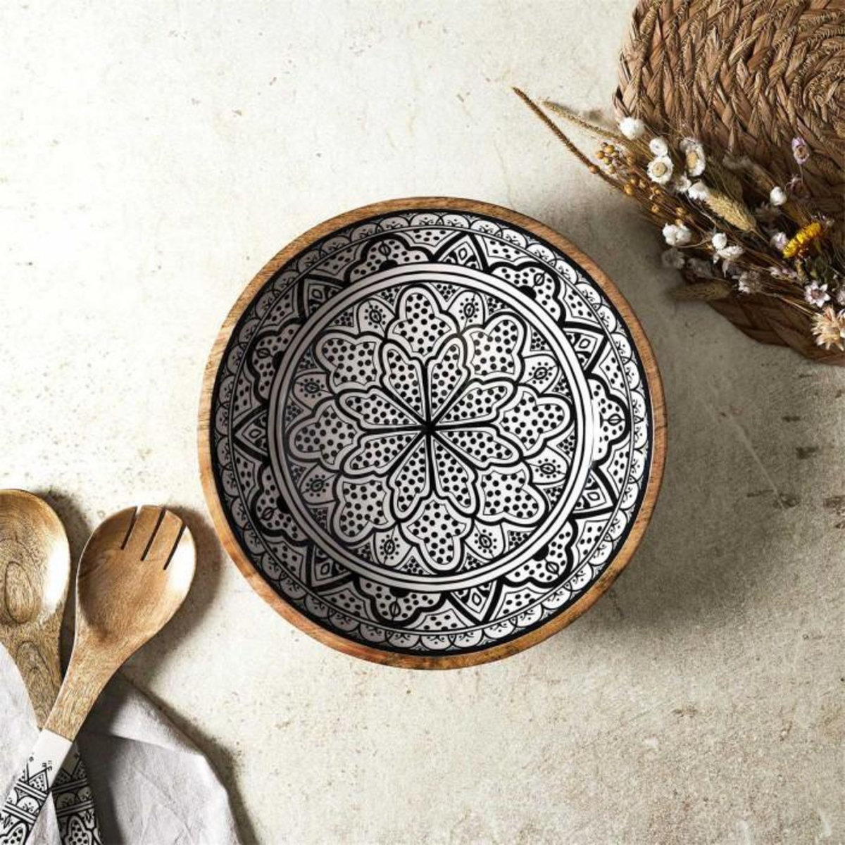 Paris Prix Saladier en Bois  Dune  33cm Noir