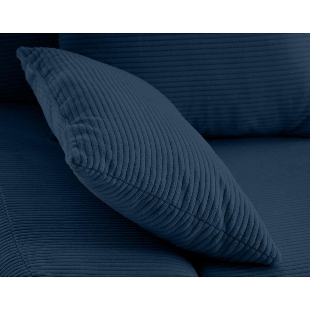 BEST MOBILIER Larson - canapé droit 3 places convertible avec coffre en velours côtelé