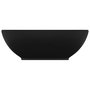 Voir la diapositive 3 : VIDAXL Lavabo ovale de luxe Noir mat 40x33 cm Ceramique
