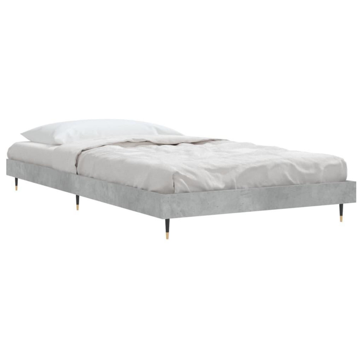 VIDAXL Cadre de lit sans matelas gris beton 90x200 cm