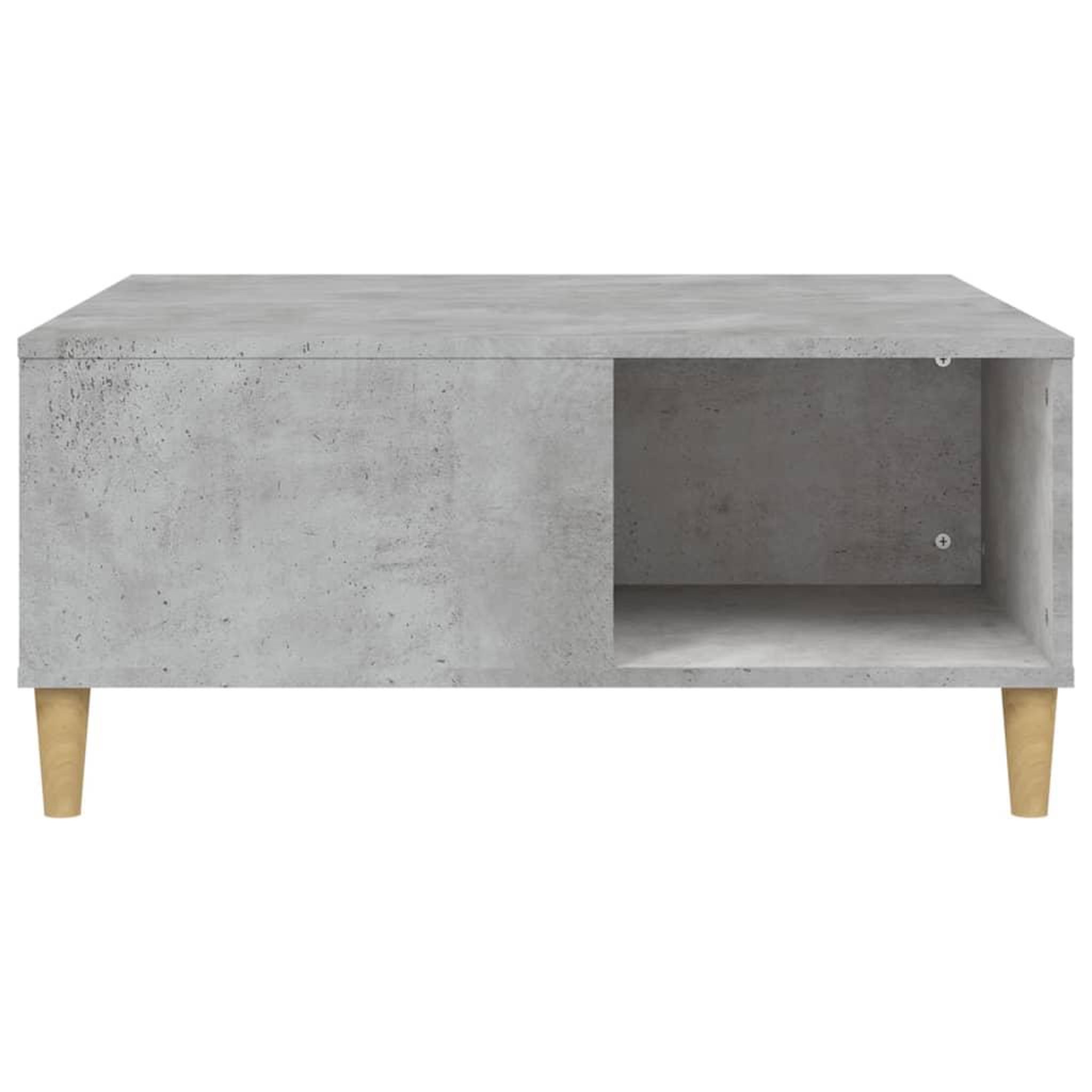 Voir la diapositive 5 : VIDAXL Table basse gris beton 80x80x36,5 cm bois d'ingenierie