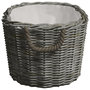 Voir la diapositive 4 : VIDAXL Panier a bois de chauffage avec poignees 59x42x28 cm Gris Saule