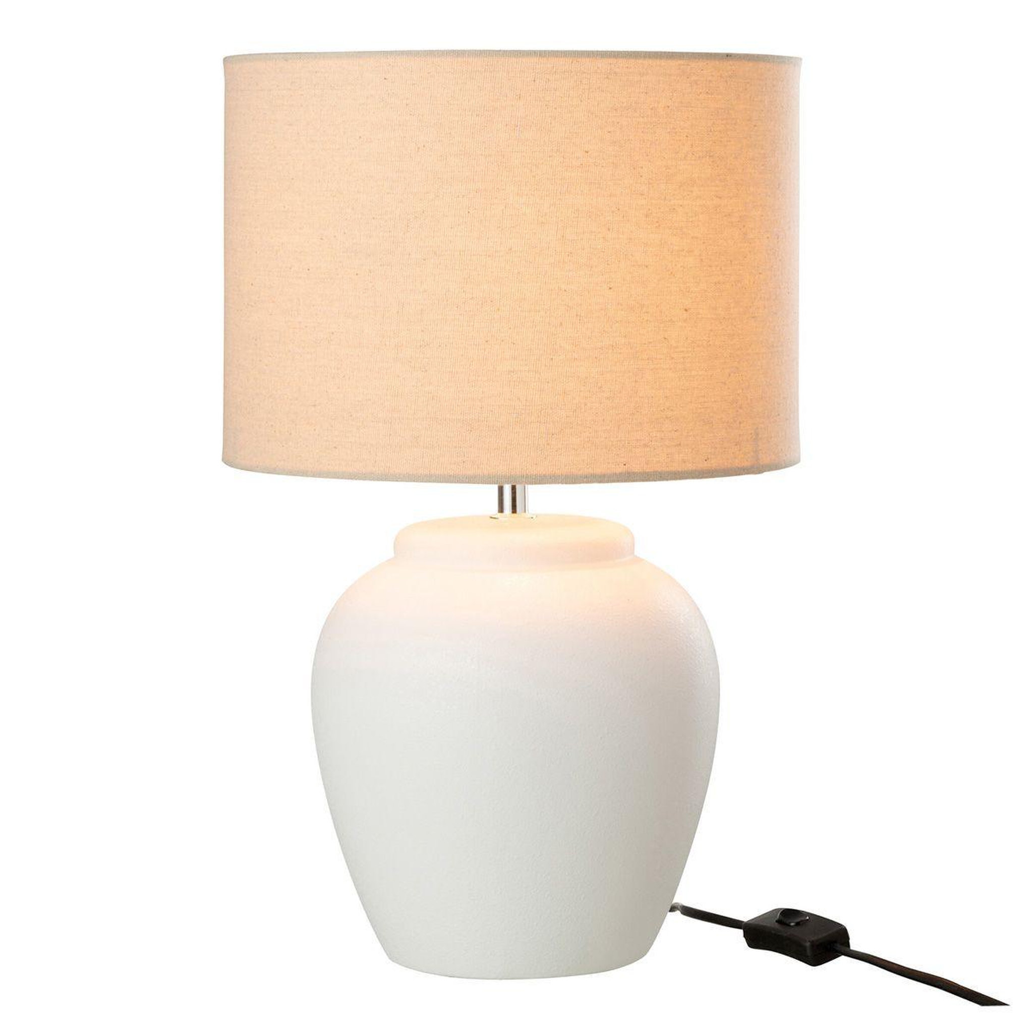 Voir la diapositive 2 : J-LINE Lampe à poser en céramique  méli  48cm blanc