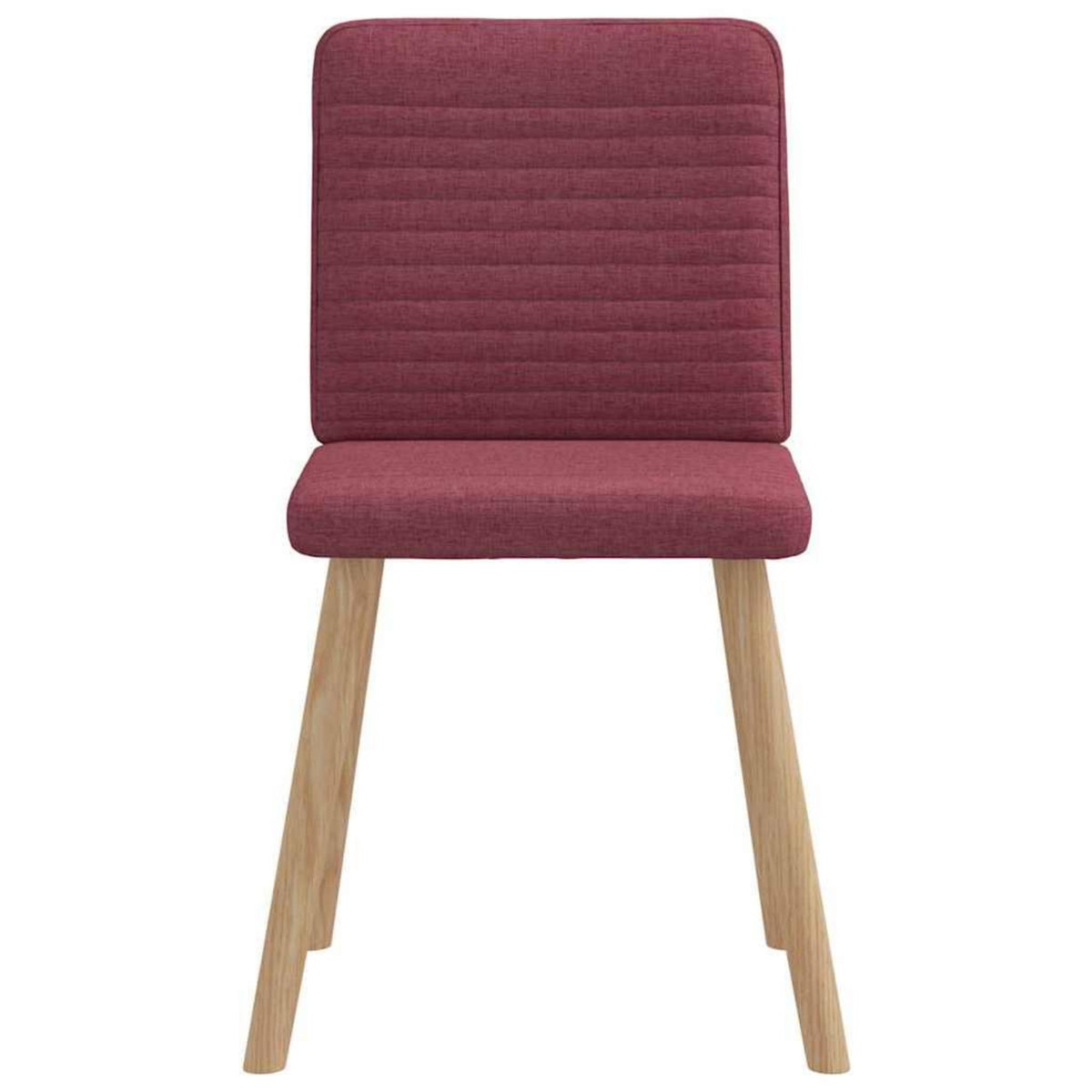 VIDAXL Chaises a manger lot de 2 rouge bordeaux tissu